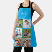 Aangepaste 6 fotocollage-familie, aangepaste tekst schort (Insitu)