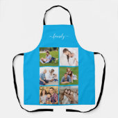 Aangepaste 6 fotocollage-familie, aangepaste tekst schort (Voorkant)