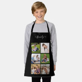 Aangepaste 6 fotocollage-familie, aangepaste tekst schort (Gedragen)