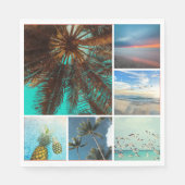 Aangepaste 6 fotocollage gepersonaliseerde papiere servet (Voorkant)