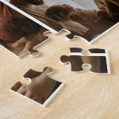 Aangepaste 6 Fotogalerij Collage gepersonaliseerd Legpuzzel (Zijkant)