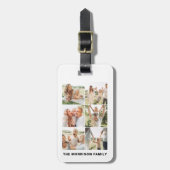 Aangepaste 6 fotonaam bagagelabel (Voorkant verticaal)