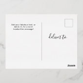 Aangepaste 6 foto's Collage Calligrafie Folie Feestdagen Briefkaart (Achterkant)