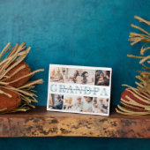 Aangepaste 6-fotoversie aangepaste tekst tabletop fotoplaat (Zijkant)