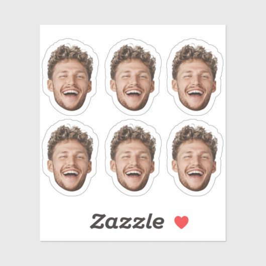 Aangepaste 6 gezicht Sticker – Grappige gepersonal (Vel)