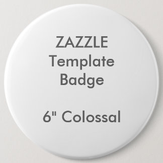 Aangepaste 6-inch kolossale Sjabloon voor ronde ba Button 6,0 Cm