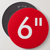 Aangepaste 6-inch kolossale Sjabloon voor ronde ba Ronde Button 6,0 Cm (Voorkant /achterkant)
