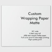 Aangepaste 6-inch matte papierrol cadeaupapier (Vlak)