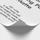 Aangepaste 6-inch matte papierrol cadeaupapier (Hoek)