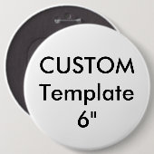 Aangepaste, 6-inch ronde Button (Voorkant /achterkant)