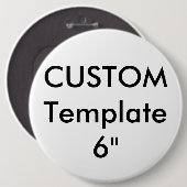 Aangepaste, 6-inch ronde Button (Voorkant /achterkant)