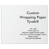 Aangepaste 6-inch Tyvek®-opvulpapierrol Cadeaupapier (Vlak)