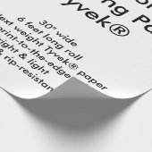 Aangepaste 6-inch Tyvek®-opvulpapierrol Cadeaupapier (Hoek)