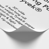 Aangepaste 6-inch Tyvek®-opvulpapierrol Cadeaupapier (Hoek)