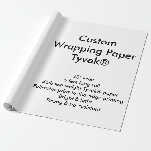 Aangepaste 6-inch Tyvek®-opvulpapierrol Cadeaupapier (Uitgerold)