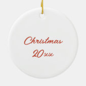 Aangepaste 6 Kousnamen / Jaar Kerst Ornament (Achterkant)