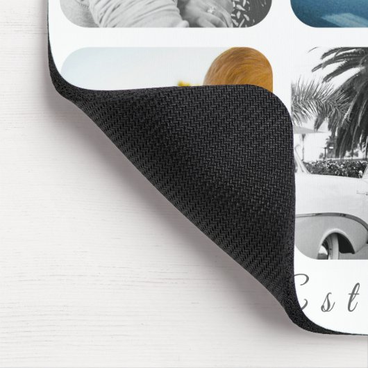 Aangepaste 6 Sjabloon Fotonaamscript Muismat (Hoek)