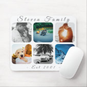 Aangepaste 6 Sjabloon Fotonaamscript Muismat (Met muis)