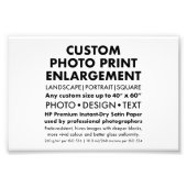 Aangepaste 6 "x4" landschapsfoto vergroting Afdruk (Voorkant)