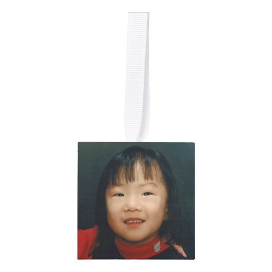 Aangepaste 6-zijdige Photo Cube Kerst Ornament (Voorkant)