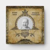 Aangepaste 70e  foto-sjabloon voor geboorte fotoplaat (Voorkant)