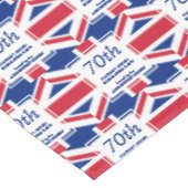 Aangepaste 70e Platinum Jubilee Union Jack Tafelkleed (Gekanteld)