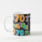 Aangepaste 70e verjaardag Foto kleurrijke Mok (Links)