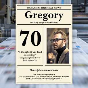 Aangepaste 70e verjaardag Grappige offerte Retro K Kaart