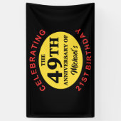 Aangepaste 70e verjaardag Humor Spandoek (Verticaal)