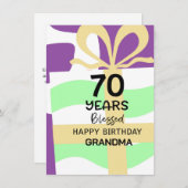 Aangepaste 70e verjaardag oma gezegend bijbel vers (Voorkant / Achterkant)