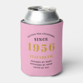 Aangepaste 70e verjaardag Roze Goud Met Foto Blikjeskoeler (Blikje Voorkant)