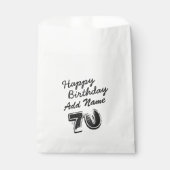 Aangepaste 70e verjaardag van Favor Bags Bedankzakje (Voorkant)