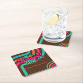 Aangepaste 70's Retro Disco Verjaardag Boogie Groo Kartonnen Onderzetters (Insitu)