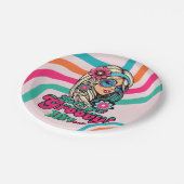 Aangepaste 70's Retro Disco Verjaardag Boogie Groo Papieren Bordje (Gekanteld)