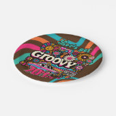 Aangepaste 70's Retro Disco Verjaardag Boogie Groo Papieren Bordje (Gekanteld)