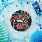 Aangepaste 70's Retro Disco Verjaardag Boogie Groo Papieren Bordje (Feest)