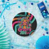 Aangepaste 70's Retro Disco Verjaardag Boogie Groo Papieren Bordje (Feest)