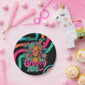Aangepaste 70's Retro Disco Verjaardag Boogie Groo Papieren Bordje (Feest)
