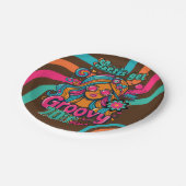 Aangepaste 70's Retro Disco Verjaardag Boogie Groo Papieren Bordje (Gekanteld)