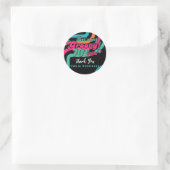 Aangepaste 70's Retro Disco Verjaardag Boogie Groo Ronde Sticker (Tas)