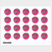 Aangepaste 70's Retro Disco Verjaardag Boogie Groo Ronde Sticker (Vel)