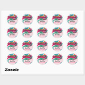 Aangepaste 70's Retro Disco Verjaardags Boogie Gro Ronde Sticker (Vel)