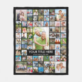 Aangepaste 71 foto-Collage aangepaste kleur Fleece Deken (Voorkant)