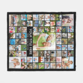 Aangepaste 71 foto-Collage aangepaste kleur Fleece Deken (Voorkant (Horizontaal))