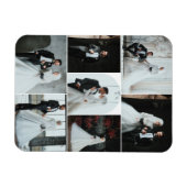 Aangepaste 7-foto bruiloft collage magneet (Horizontaal)