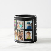 Aangepaste 7 Foto Collage Beste Familie Ooit Naam Mok (Midden)