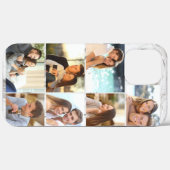 Aangepaste 7 foto collage grijs marmer Case-Mate iPhone case (Achterkant (horizontaal))