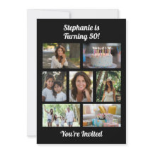 Aangepaste 7 Foto Collage Verjaardagsfeest