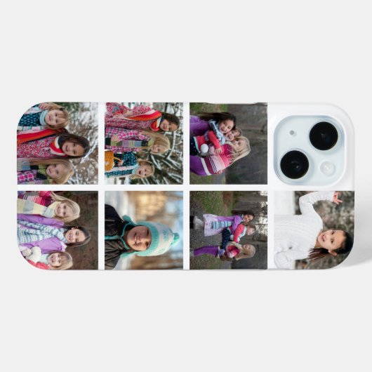 Aangepaste 7 fotocollage Case-Mate iPhone case (Achterkant (horizontaal))