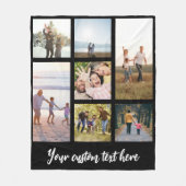 Aangepaste 7 fotocollage fleece deken (Voorkant)